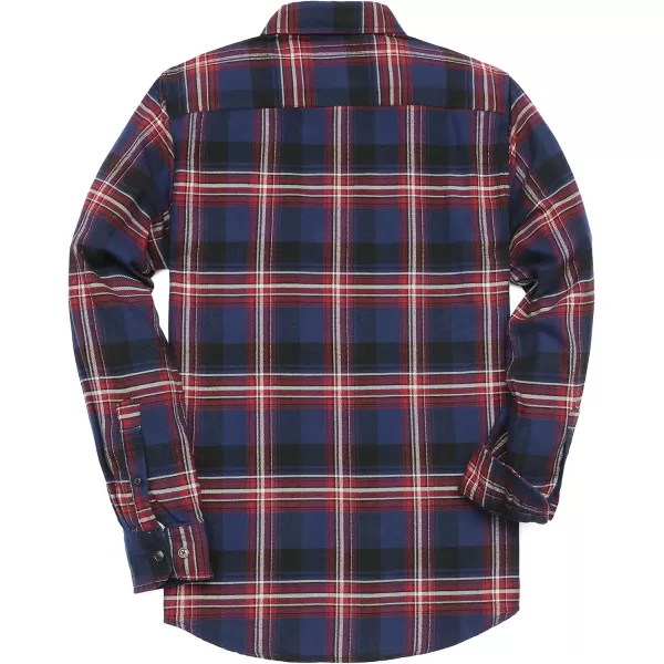 Dubinik® Flannel Shirt for Men Casual Button Down Work Soft All Cotton Lightweight Flannel Mens Plaid Shirts Long Sleeve