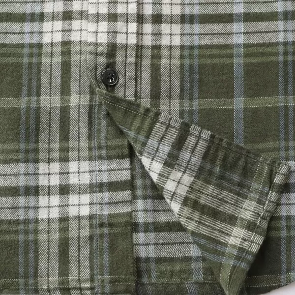 Dubinik® Flannel Shirt for Men Casual Button Down Work Soft All Cotton Lightweight Flannel Mens Plaid Shirts Long Sleeve