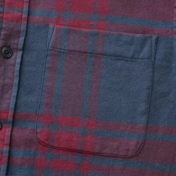 Dubinik® Flannel Shirt for Men Casual Button Down Work Soft All Cotton Lightweight Flannel Mens Plaid Shirts Long Sleeve