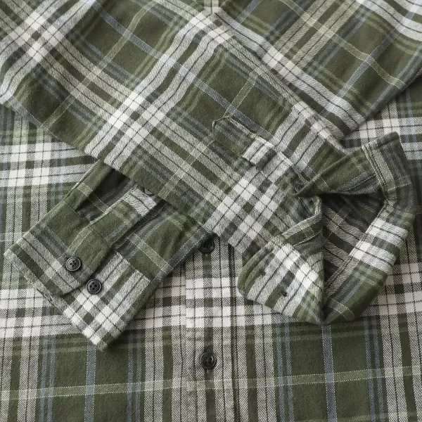 Dubinik® Flannel Shirt for Men Casual Button Down Work Soft All Cotton Lightweight Flannel Mens Plaid Shirts Long Sleeve