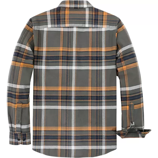 Dubinik® Flannel Shirt for Men Casual Button Down Work Soft All Cotton Lightweight Flannel Mens Plaid Shirts Long Sleeve