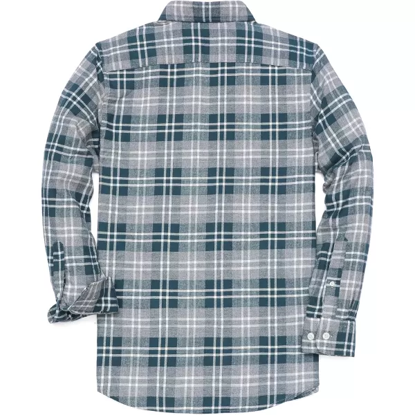 Dubinik® Flannel Shirt for Men Casual Button Down Work Soft All Cotton Lightweight Flannel Mens Plaid Shirts Long Sleeve