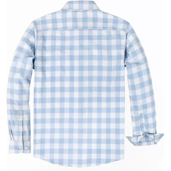 Dubinik® Flannel Shirt for Men Casual Button Down Work Soft All Cotton Lightweight Flannel Mens Plaid Shirts Long Sleeve
