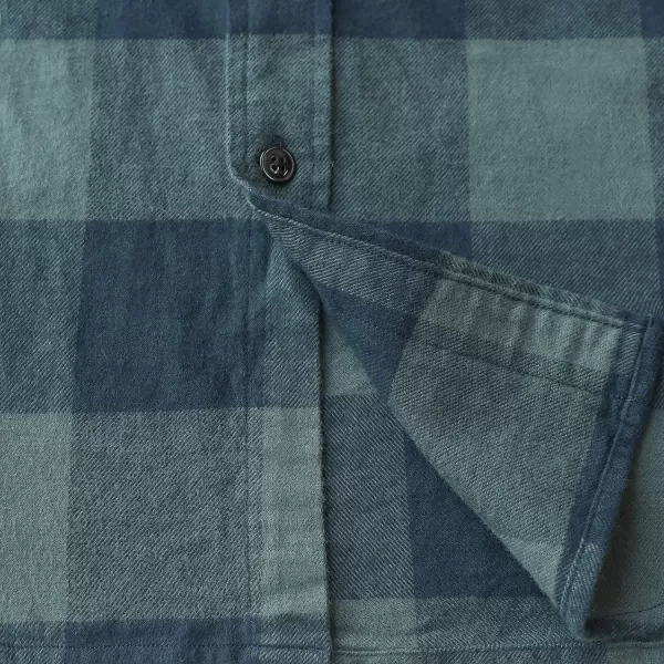 Dubinik® Flannel Shirt for Men Casual Button Down Work Soft All Cotton Lightweight Flannel Mens Plaid Shirts Long Sleeve