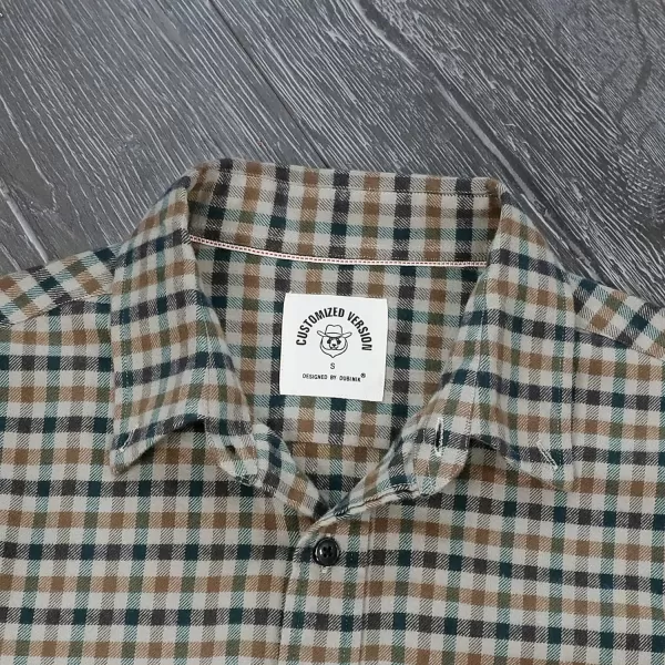 Dubinik® Flannel Shirt for Men Casual Button Down Work Soft All Cotton Lightweight Flannel Mens Plaid Shirts Long Sleeve