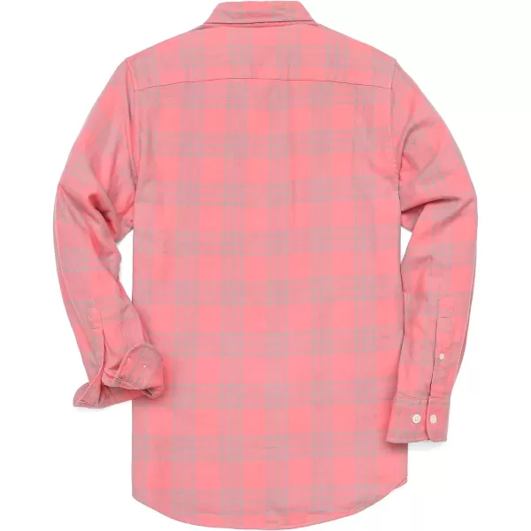 Dubinik® Flannel Shirt for Men Casual Button Down Work Soft All Cotton Lightweight Flannel Mens Plaid Shirts Long Sleeve