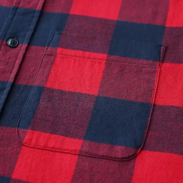 Dubinik® Flannel Shirt for Men Casual Button Down Work Soft All Cotton Lightweight Flannel Mens Plaid Shirts Long Sleeve