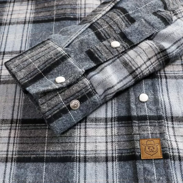Dubinik® Flannel Shirt for Men Western Cowboy Pearl Snap Shirts for Men Long Sleeve Vintage Buttons Down Plaid Shirt
