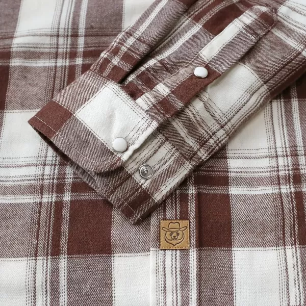 Dubinik® Flannel Shirt for Men Western Cowboy Pearl Snap Shirts for Men Long Sleeve Vintage Buttons Down Plaid Shirt