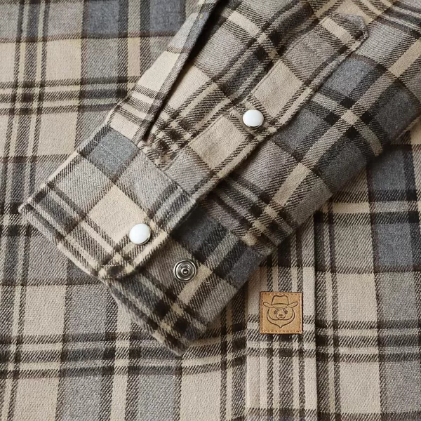 Dubinik® Flannel Shirt for Men Western Cowboy Pearl Snap Shirts for Men Long Sleeve Vintage Buttons Down Plaid Shirt