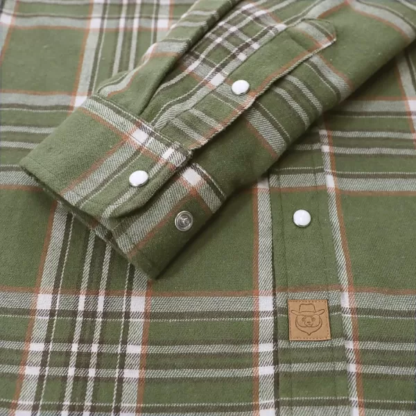 Dubinik® Flannel Shirt for Men Western Cowboy Pearl Snap Shirts for Men Long Sleeve Vintage Buttons Down Plaid Shirt
