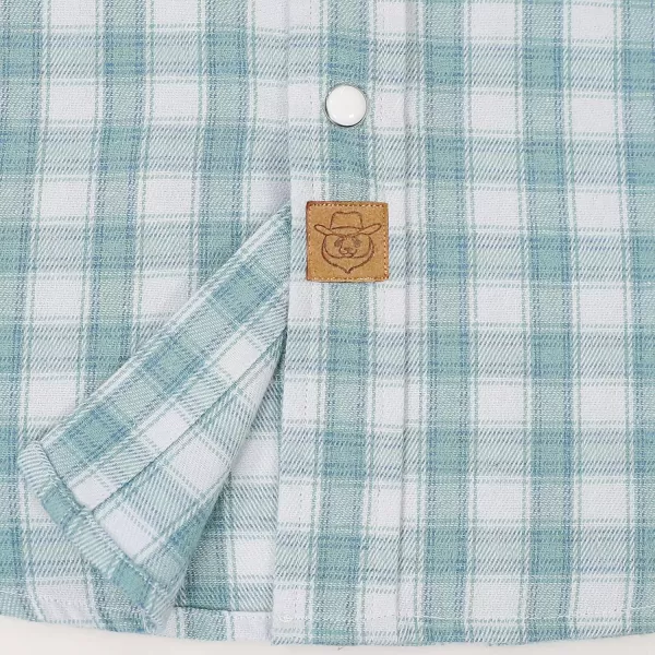 Dubinik® Flannel Shirt for Men Western Cowboy Pearl Snap Shirts for Men Long Sleeve Vintage Buttons Down Plaid Shirt