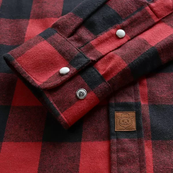 Dubinik® Flannel Shirt for Men Western Cowboy Pearl Snap Shirts for Men Long Sleeve Vintage Buttons Down Plaid Shirt