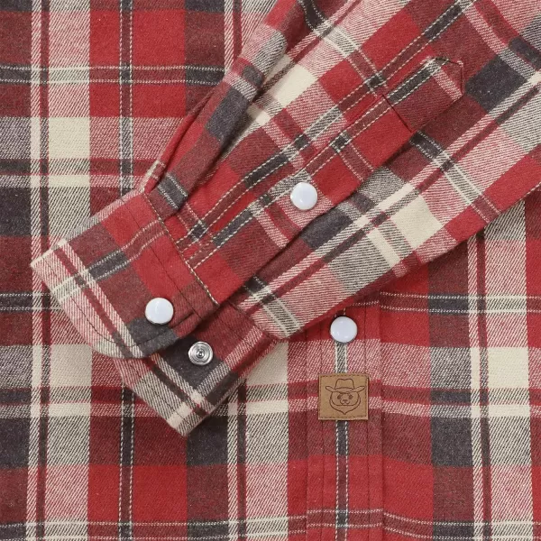 Dubinik® Flannel Shirt for Men Western Cowboy Pearl Snap Shirts for Men Long Sleeve Vintage Buttons Down Plaid Shirt