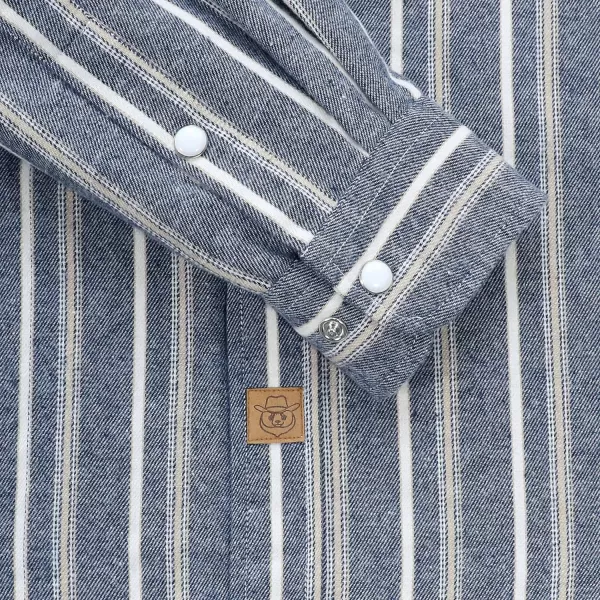Dubinik® Flannel Shirt for Men Western Cowboy Pearl Snap Shirts for Men Long Sleeve Vintage Buttons Down Plaid Shirt