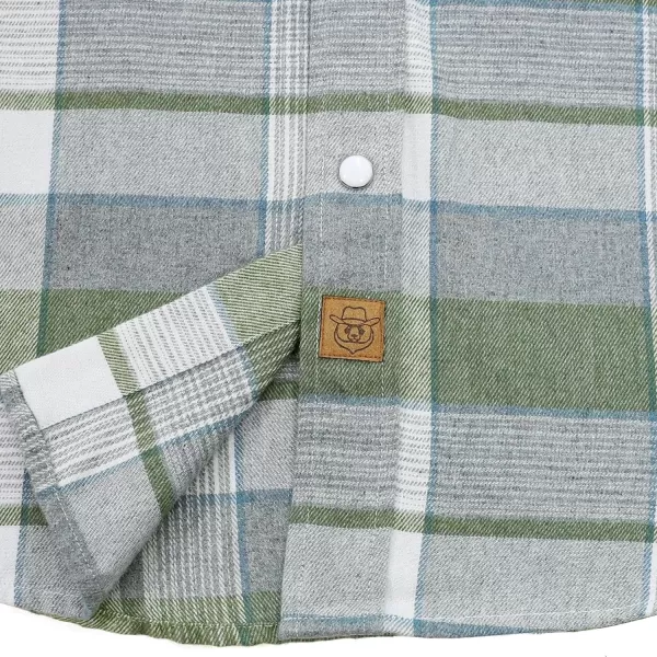 Dubinik® Flannel Shirt for Men Western Cowboy Pearl Snap Shirts for Men Long Sleeve Vintage Buttons Down Plaid Shirt