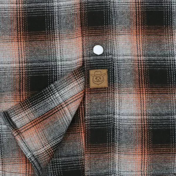 Dubinik® Flannel Shirt for Men Western Cowboy Pearl Snap Shirts for Men Long Sleeve Vintage Buttons Down Plaid Shirt