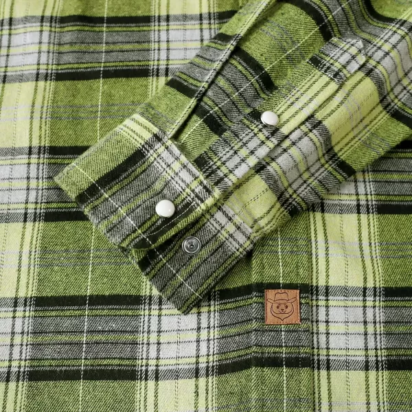 Dubinik® Flannel Shirt for Men Western Cowboy Pearl Snap Shirts for Men Long Sleeve Vintage Buttons Down Plaid Shirt