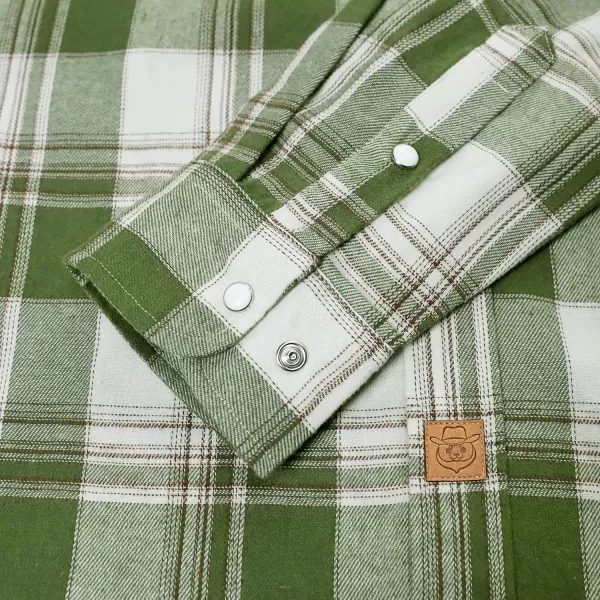 Dubinik® Flannel Shirt for Men Western Cowboy Pearl Snap Shirts for Men Long Sleeve Vintage Buttons Down Plaid Shirt