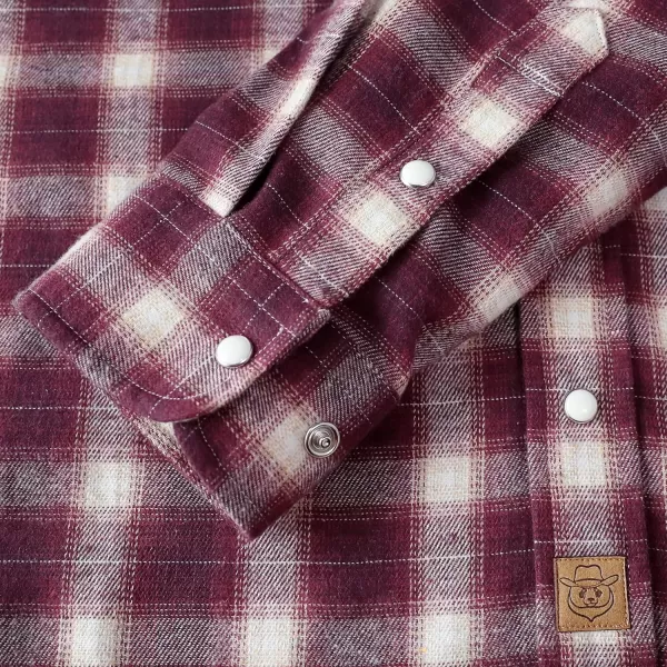 Dubinik® Flannel Shirt for Men Western Cowboy Pearl Snap Shirts for Men Long Sleeve Vintage Buttons Down Plaid Shirt