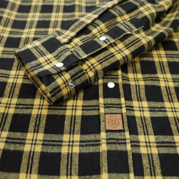 Dubinik® Flannel Shirt for Men Western Cowboy Pearl Snap Shirts for Men Long Sleeve Vintage Buttons Down Plaid Shirt