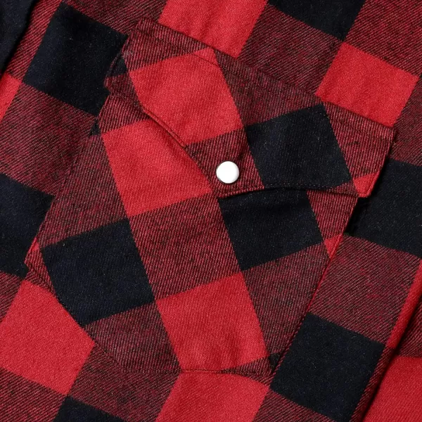 Dubinik® Flannel Shirt for Men Western Cowboy Pearl Snap Shirts for Men Long Sleeve Vintage Buttons Down Plaid Shirt