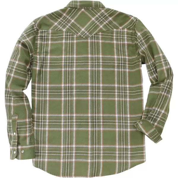 Dubinik® Flannel Shirt for Men Western Cowboy Pearl Snap Shirts for Men Long Sleeve Vintage Buttons Down Plaid Shirt