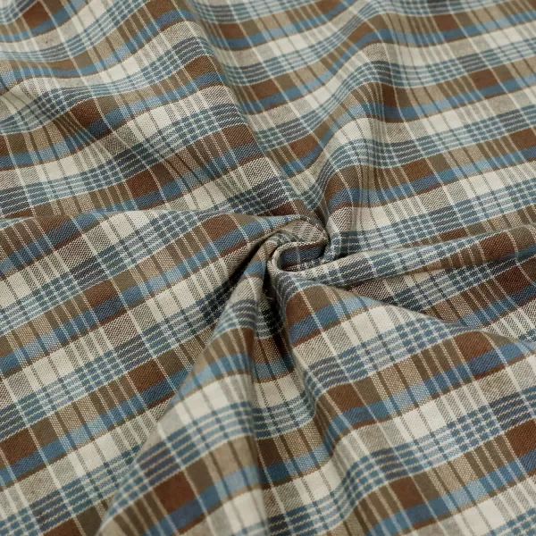 Dubinik® Flannel Shirt for Men Western Cowboy Pearl Snap Shirts for Men Long Sleeve Vintage Buttons Down Plaid Shirt