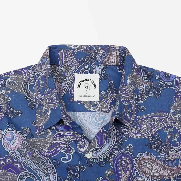 Dubinik® Hawaiian Shirt for Men Tropical Beach Shirt Mens Short Sleeve Button Down Shirts Aloha Shirt Print Casual Cool