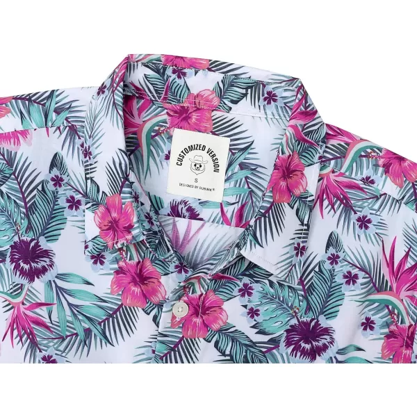Dubinik® Hawaiian Shirt for Men Tropical Beach Shirt Mens Short Sleeve Button Down Shirts Aloha Shirt Print Casual Cool