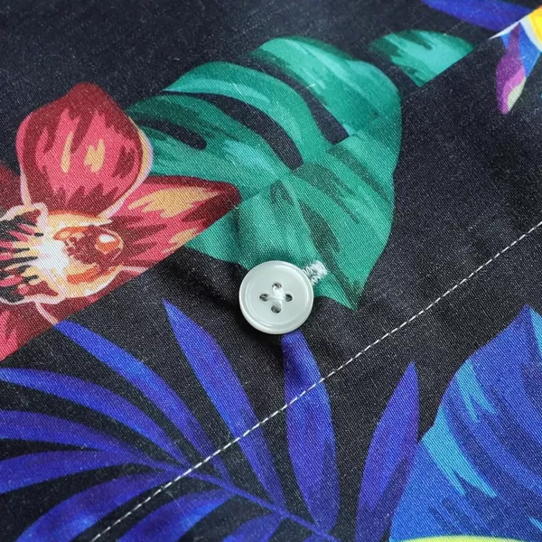 Dubinik® Hawaiian Shirt for Men Tropical Beach Shirt Mens Short Sleeve Button Down Shirts Aloha Shirt Print Casual Cool