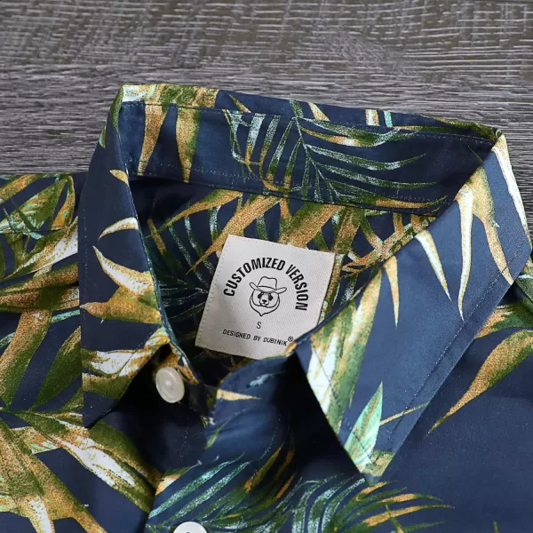 Dubinik® Hawaiian Shirt for Men Tropical Beach Shirt Mens Short Sleeve Button Down Shirts Aloha Shirt Print Casual Cool