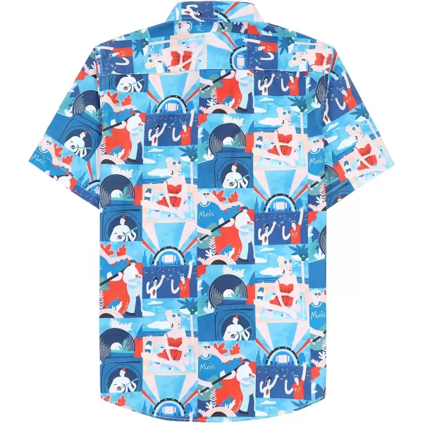 Dubinik® Hawaiian Shirt for Men Tropical Beach Shirt Mens Short Sleeve Button Down Shirts Aloha Shirt Print Casual Cool