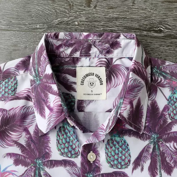 Dubinik® Hawaiian Shirt for Men Tropical Beach Shirt Mens Short Sleeve Button Down Shirts Aloha Shirt Print Casual Cool