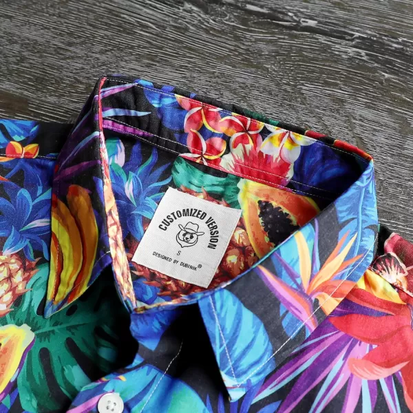 Dubinik® Hawaiian Shirt for Men Tropical Beach Shirt Mens Short Sleeve Button Down Shirts Aloha Shirt Print Casual Cool