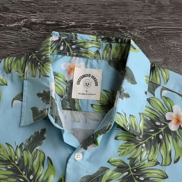 Dubinik® Hawaiian Shirt for Men Tropical Beach Shirt Mens Short Sleeve Button Down Shirts Aloha Shirt Print Casual Cool