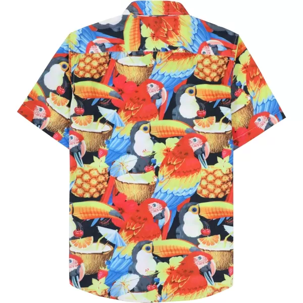 Dubinik® Hawaiian Shirt for Men Tropical Beach Shirt Mens Short Sleeve Button Down Shirts Aloha Shirt Print Casual Cool