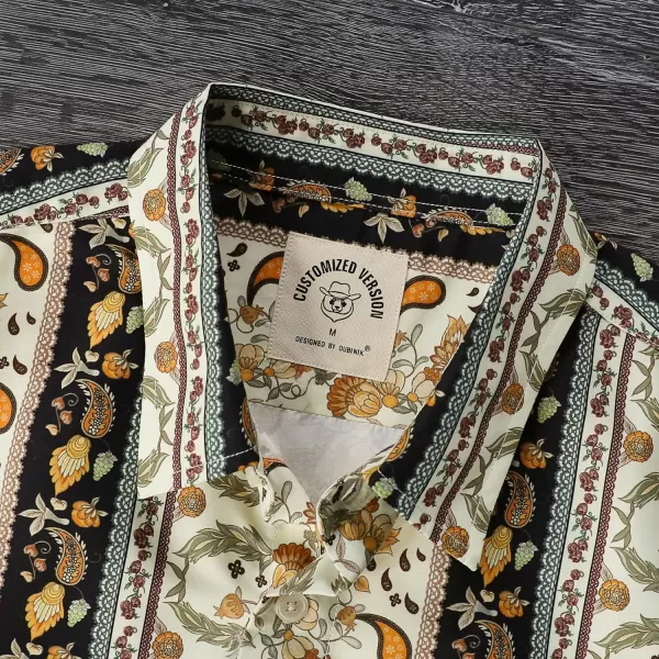 Dubinik® Hawaiian Shirt for Men Tropical Beach Shirt Mens Short Sleeve Button Down Shirts Aloha Shirt Print Casual Cool