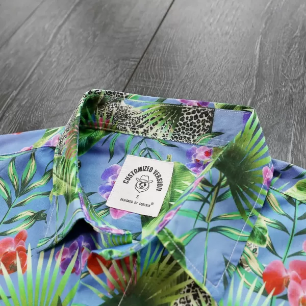 Dubinik® Hawaiian Shirt for Men Tropical Beach Shirt Mens Short Sleeve Button Down Shirts Aloha Shirt Print Casual Cool