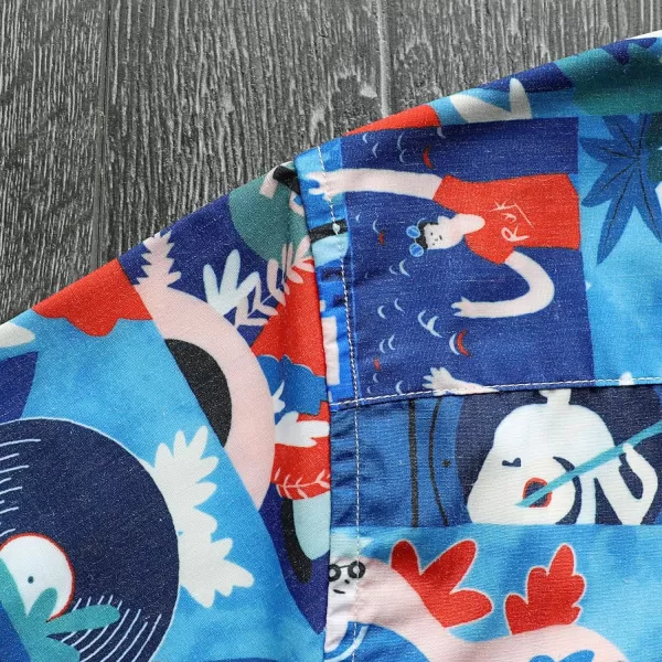 Dubinik® Hawaiian Shirt for Men Tropical Beach Shirt Mens Short Sleeve Button Down Shirts Aloha Shirt Print Casual Cool