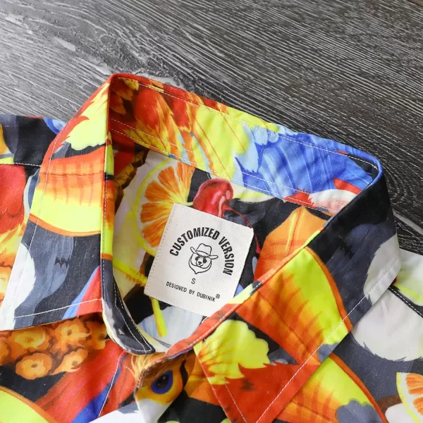 Dubinik® Hawaiian Shirt for Men Tropical Beach Shirt Mens Short Sleeve Button Down Shirts Aloha Shirt Print Casual Cool