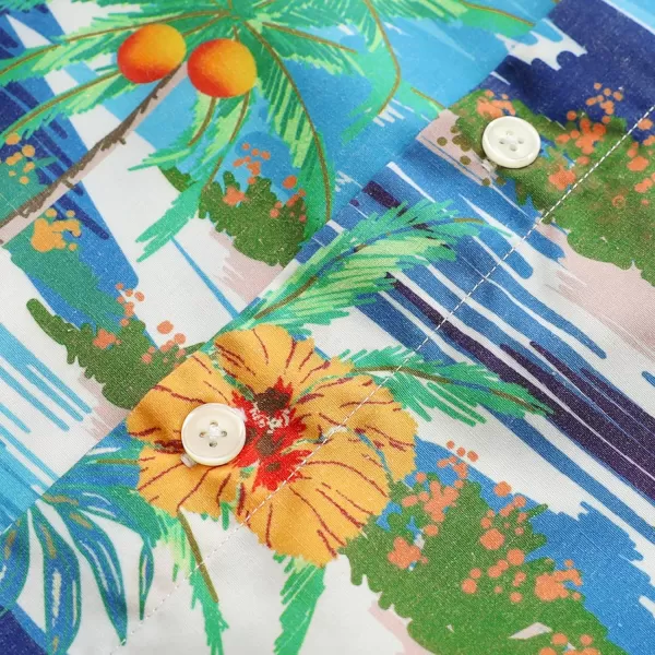 Dubinik® Hawaiian Shirt for Men Tropical Beach Shirt Mens Short Sleeve Button Down Shirts Aloha Shirt Print Casual Cool