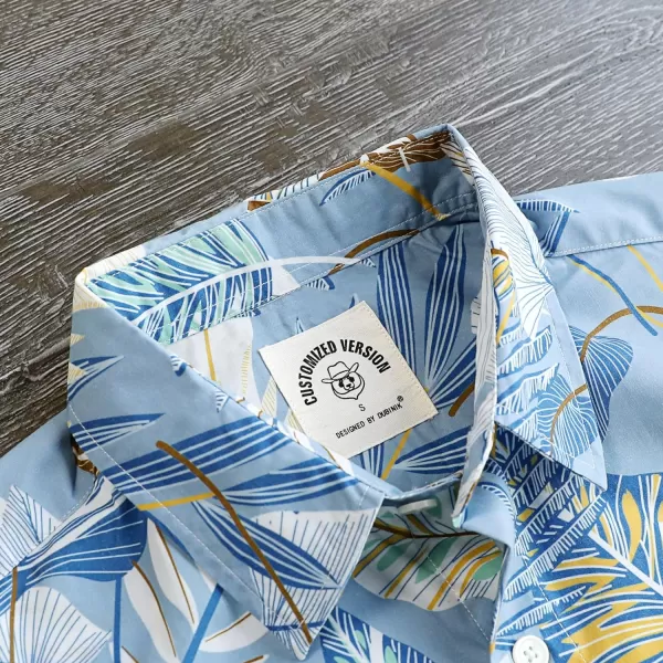 Dubinik® Hawaiian Shirt for Men Tropical Beach Shirt Mens Short Sleeve Button Down Shirts Aloha Shirt Print Casual Cool