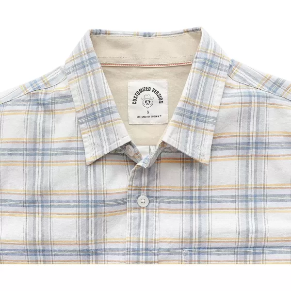 Dubinik® Mens Button Down Long Sleeve Shirts 100% Cotton Plaid Casual Shirt with Pocket