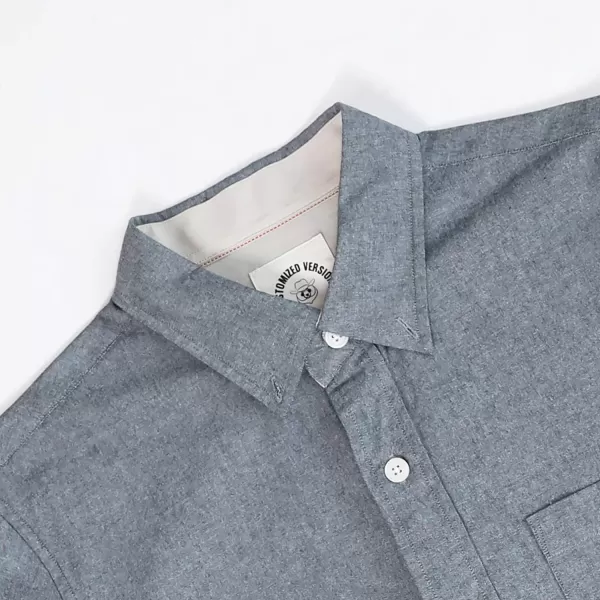 Dubinik® Mens Button Down Long Sleeve Shirts 100% Cotton Plaid Casual Shirt with Pocket