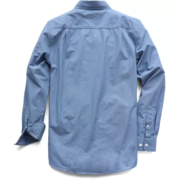 Dubinik® Mens Button Down Long Sleeve Shirts 100% Cotton Plaid Casual Shirt with Pocket