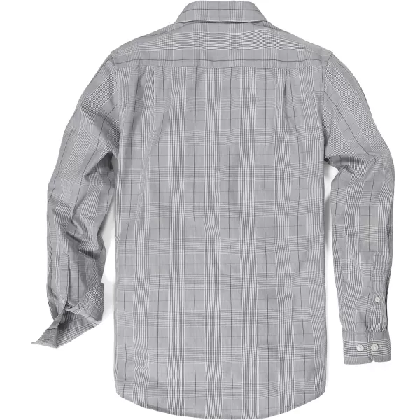 Dubinik® Mens Button Down Long Sleeve Shirts 100% Cotton Plaid Casual Shirt with Pocket