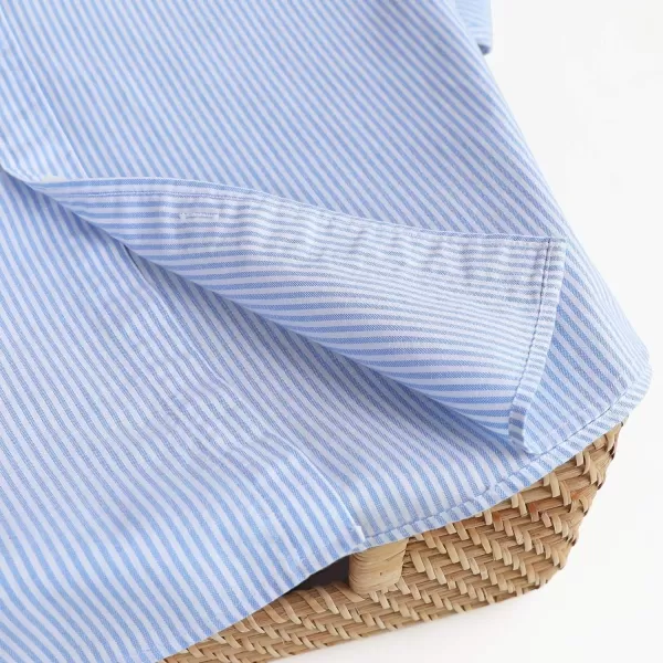 Dubinik® Mens Button Down Long Sleeve Shirts 100% Cotton Plaid Casual Shirt with Pocket