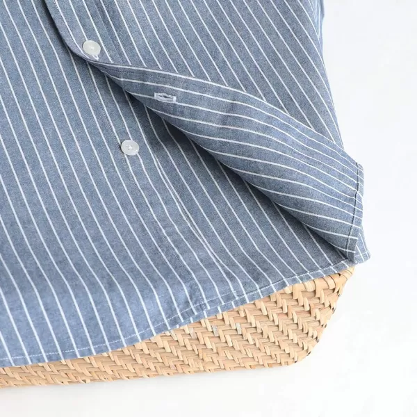 Dubinik® Mens Button Down Short Sleeve Shirt 100% Cotton Plaid Casual Oxford Shirts with Pocket