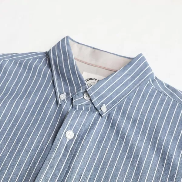 Dubinik® Mens Button Down Short Sleeve Shirt 100% Cotton Plaid Casual Oxford Shirts with Pocket